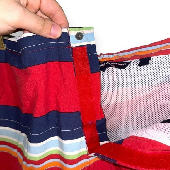 90s Polo Ralph Lauren Sport Colorblock  Swim Trunks Size L - Picture 5 of 12